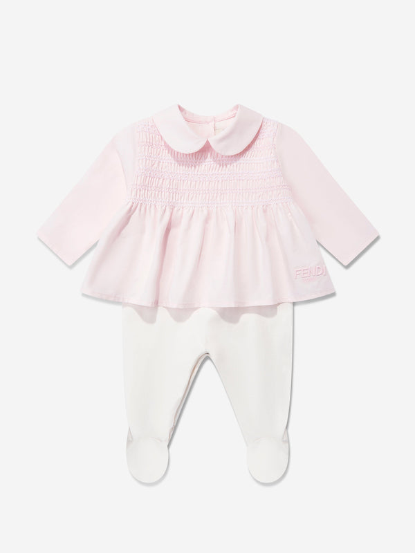 Baby Girls 3 Piece Babygrow Set in Pink