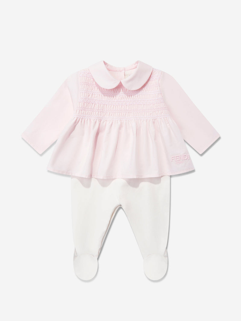 Baby Girls 3 Piece Babygrow Set in Pink