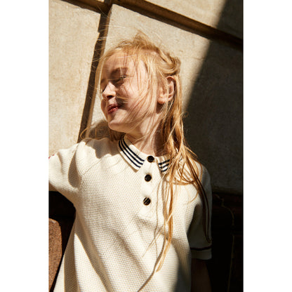 儿童白色棉Polo衬衫