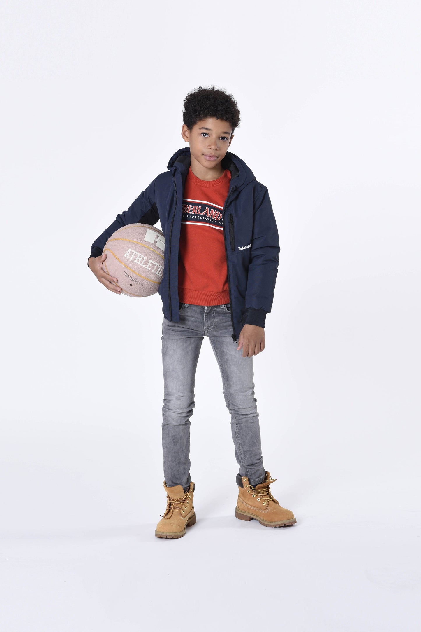 Timberland 男童修身牛仔裤（灰色）