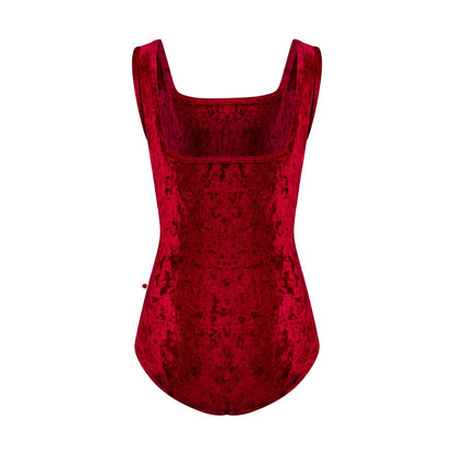 女童红色"Marieke/CV-Dark Red/CV-Dark Red"丝绒芭蕾舞连体衣