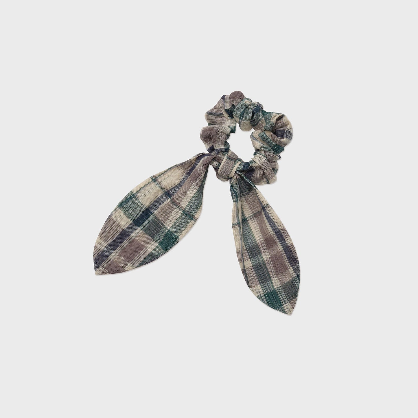 女童绿色格子发圈