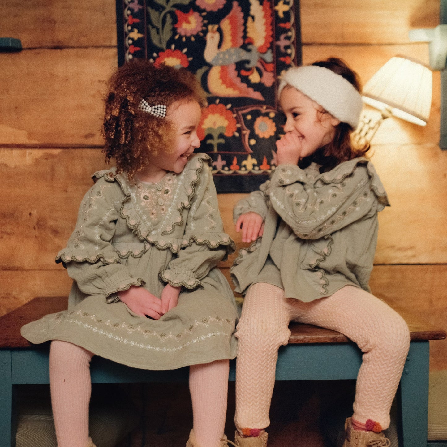 女童粉色棉连裤袜