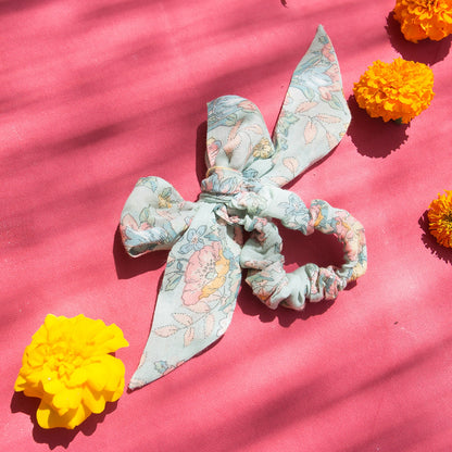 女童绿色碎花发带