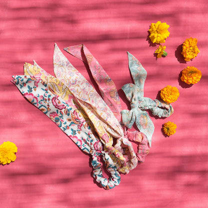 女童绿色碎花发带