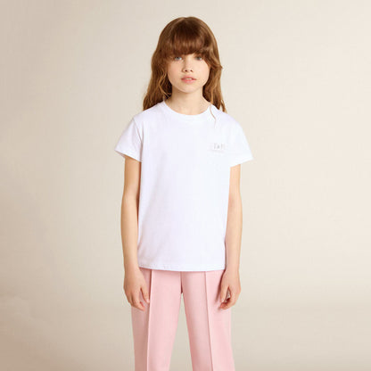 儿童白色棉T恤