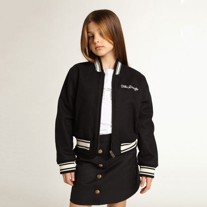 女童藏青色羊毛棉服