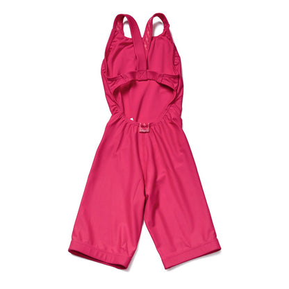 女童亮粉色五分专业泳衣