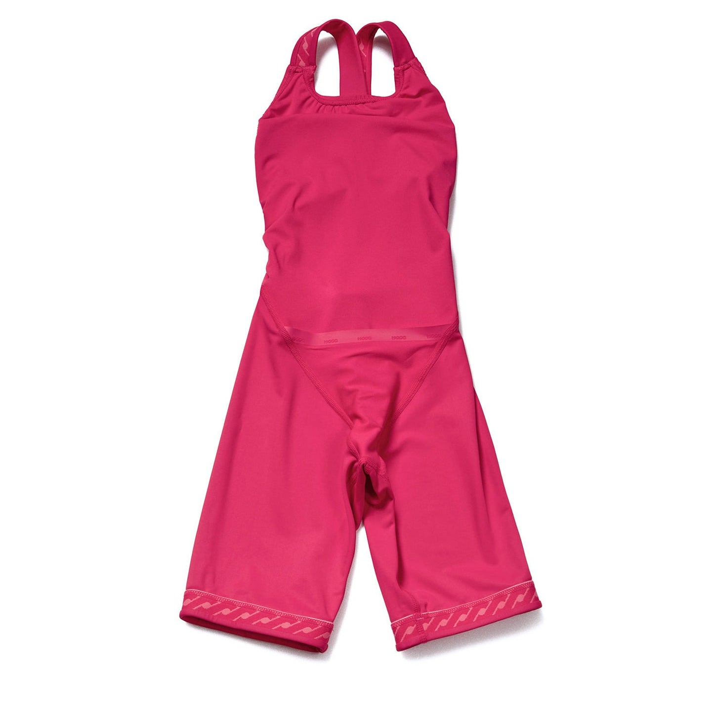 女童亮粉色五分专业泳衣