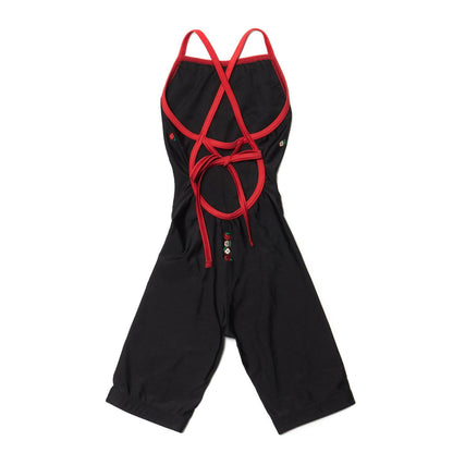 女童黑色五分专业泳衣