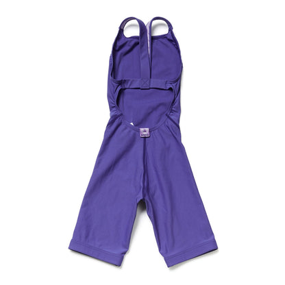 女童紫色五分专业泳衣