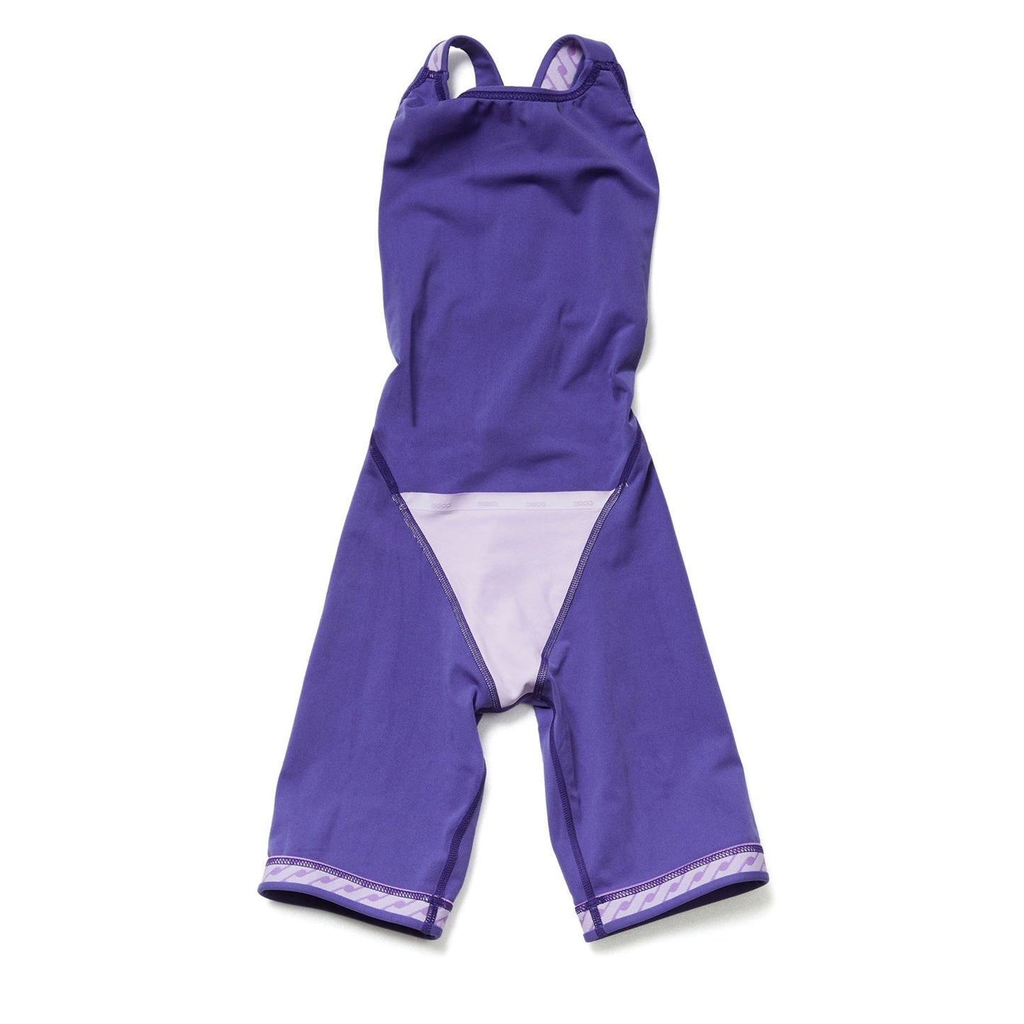 女童紫色五分专业泳衣