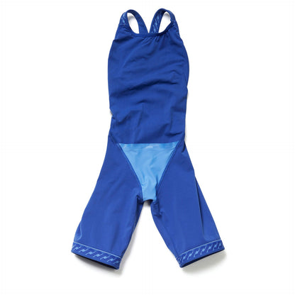 女童蓝色五分专业泳衣