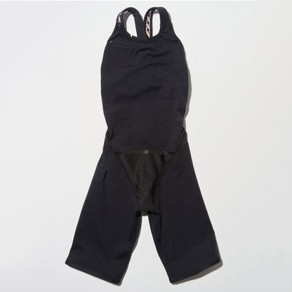 女童黑色五分专业泳衣