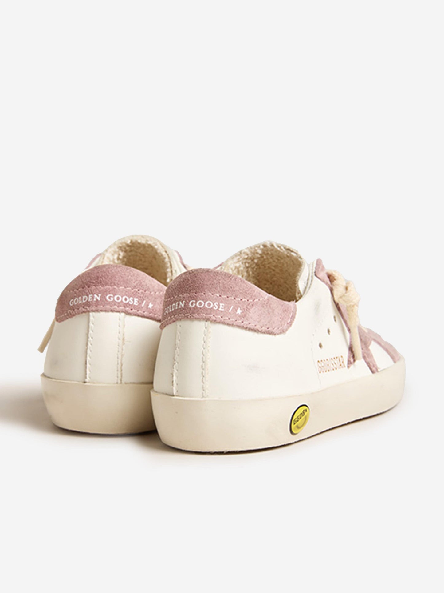 Golden Goose 女童 Super Star 皮革运动鞋（白色）