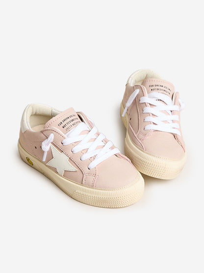 Golden Goose 女童皮革 Star May 运动鞋（粉色）