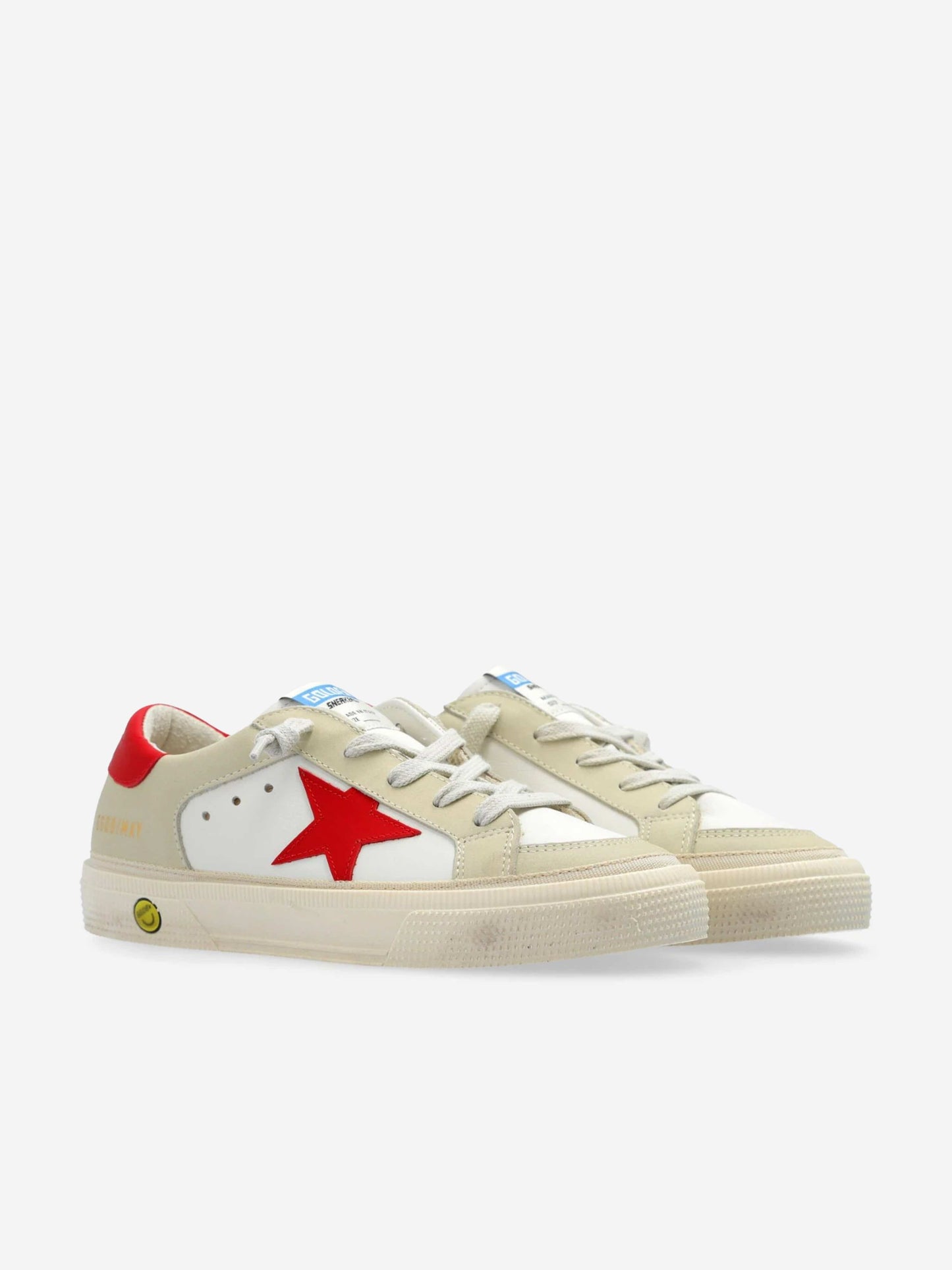 Golden Goose 女童 Star May 皮革运动鞋（白色）