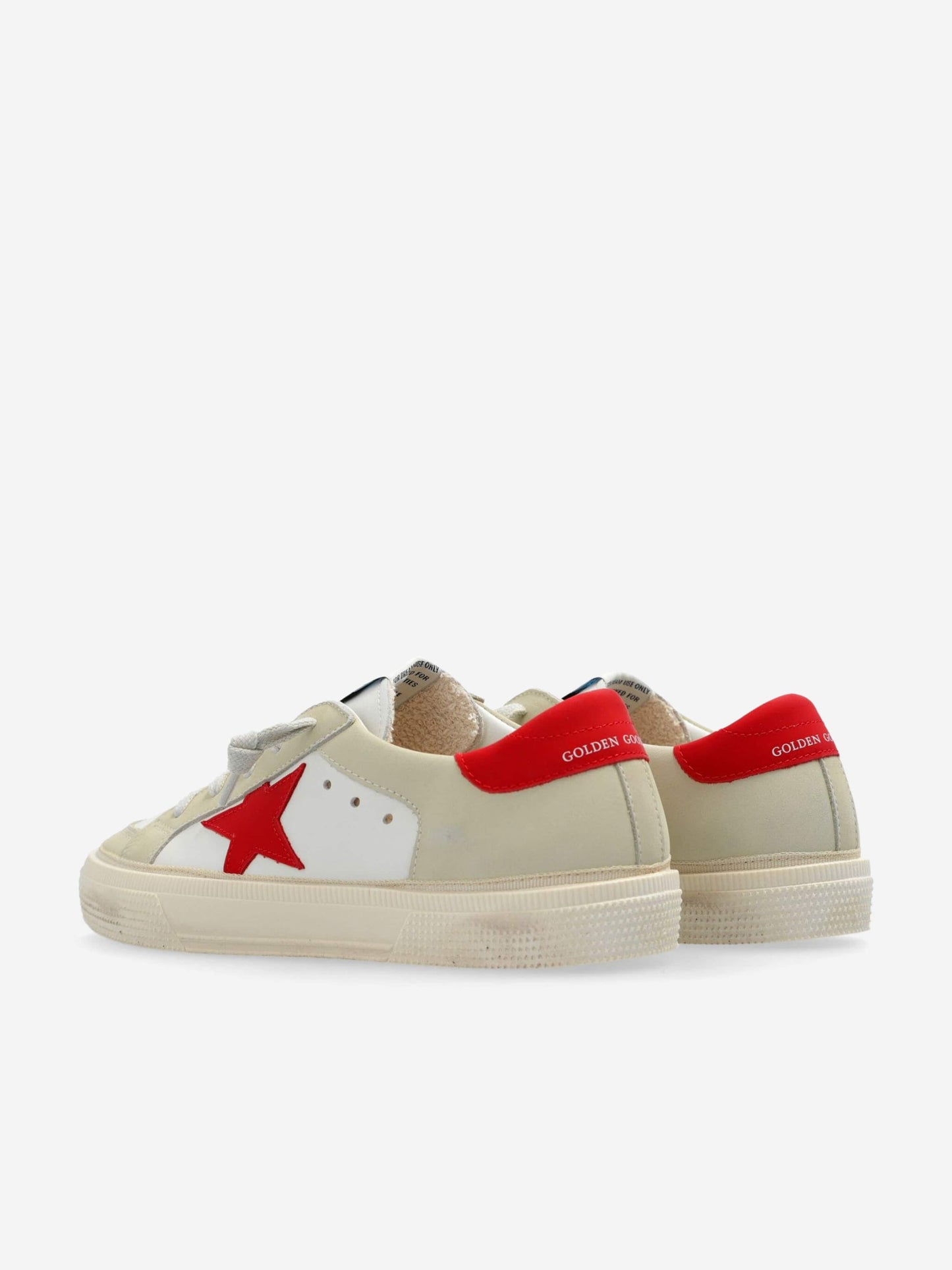 Golden Goose 女童 Star May 皮革运动鞋（白色）