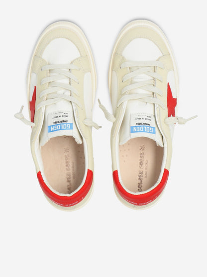 Golden Goose 女童 Star May 皮革运动鞋（白色）