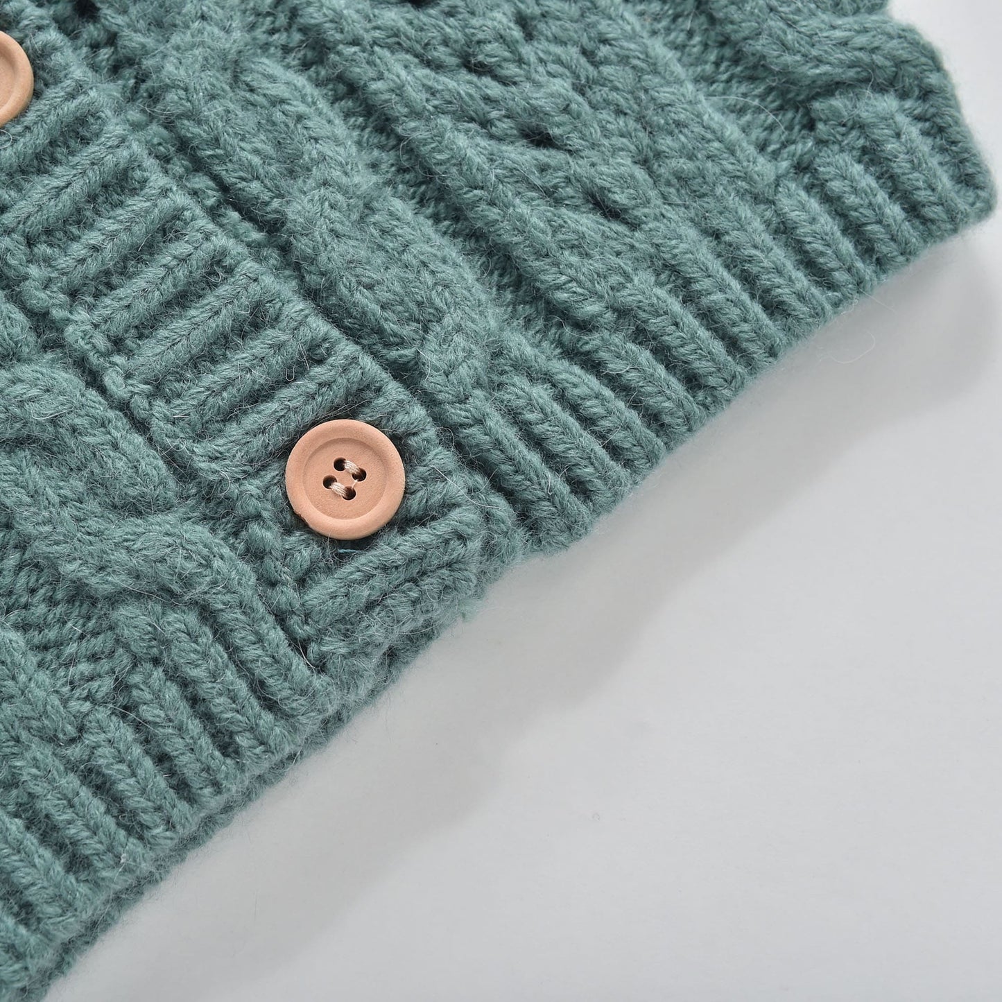 女童蓝色针织开衫