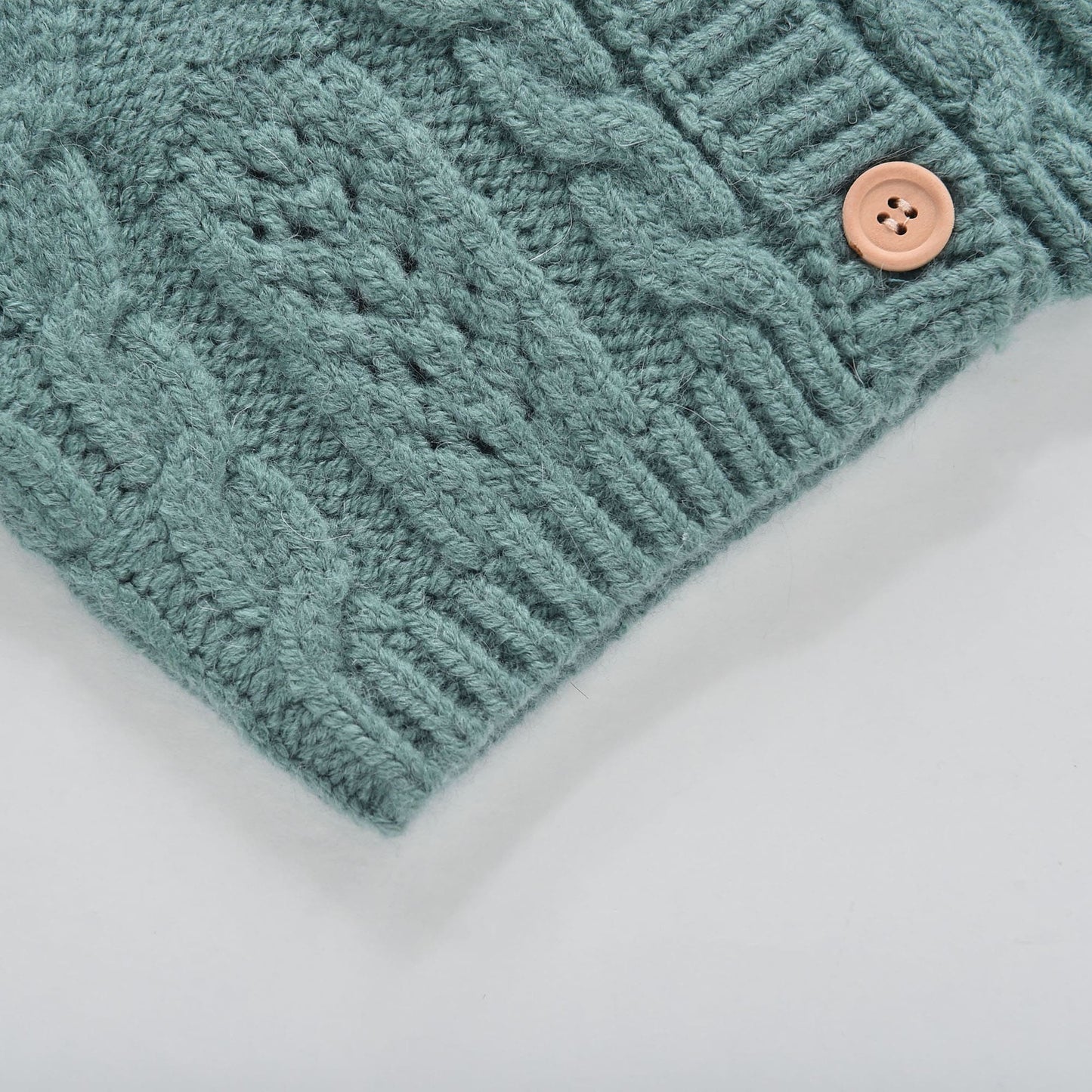 女童蓝色针织开衫