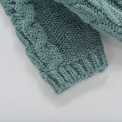 女童蓝色针织开衫