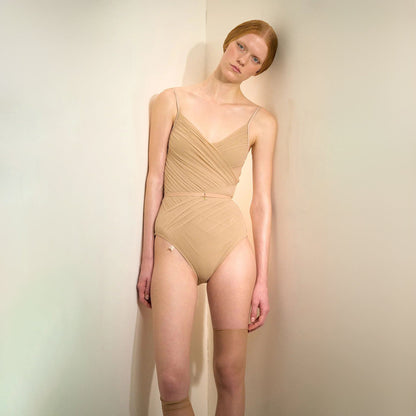 女士米色"GRÈS"芭蕾舞连体衣(253LE61VD/latte)