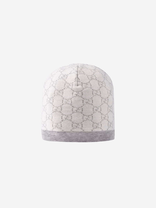 Gucci Baby GG 羊毛帽（灰色）