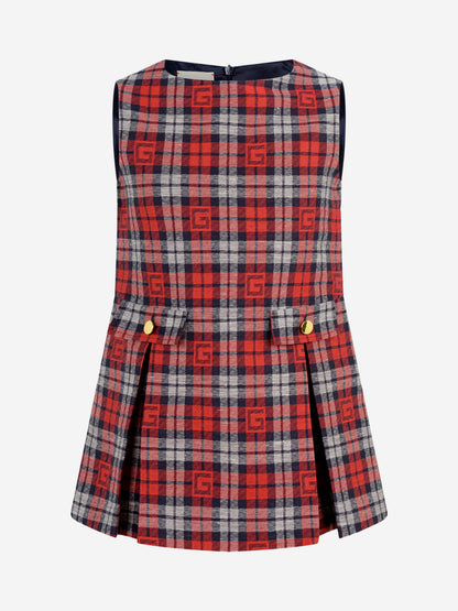 GUCCI 女童格纹连衣裙