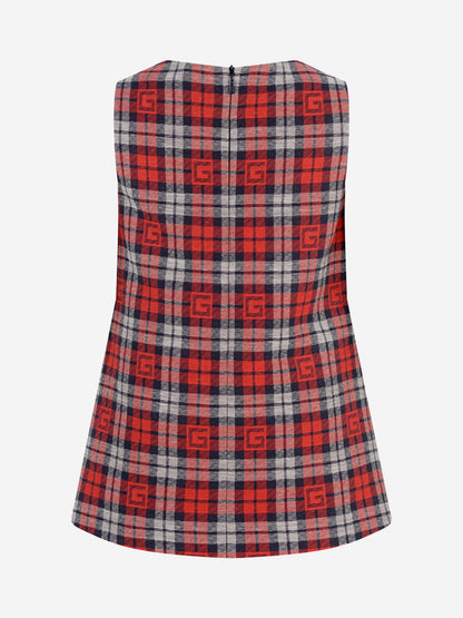 GUCCI 女童格纹连衣裙