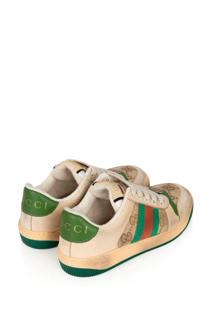 GUCCI 儿童皮革筛选运动鞋