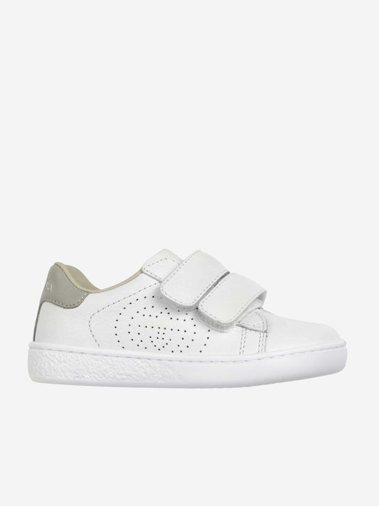 GUCCI 皮革 New Ace 魔术贴运动鞋
