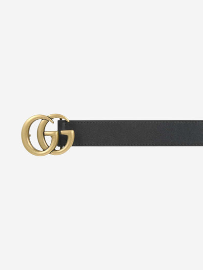 儿童皮革 GG 扣腰带