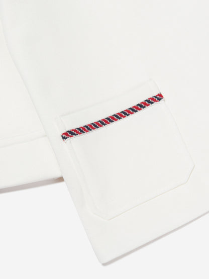 女童白色针织平纹针织上衣