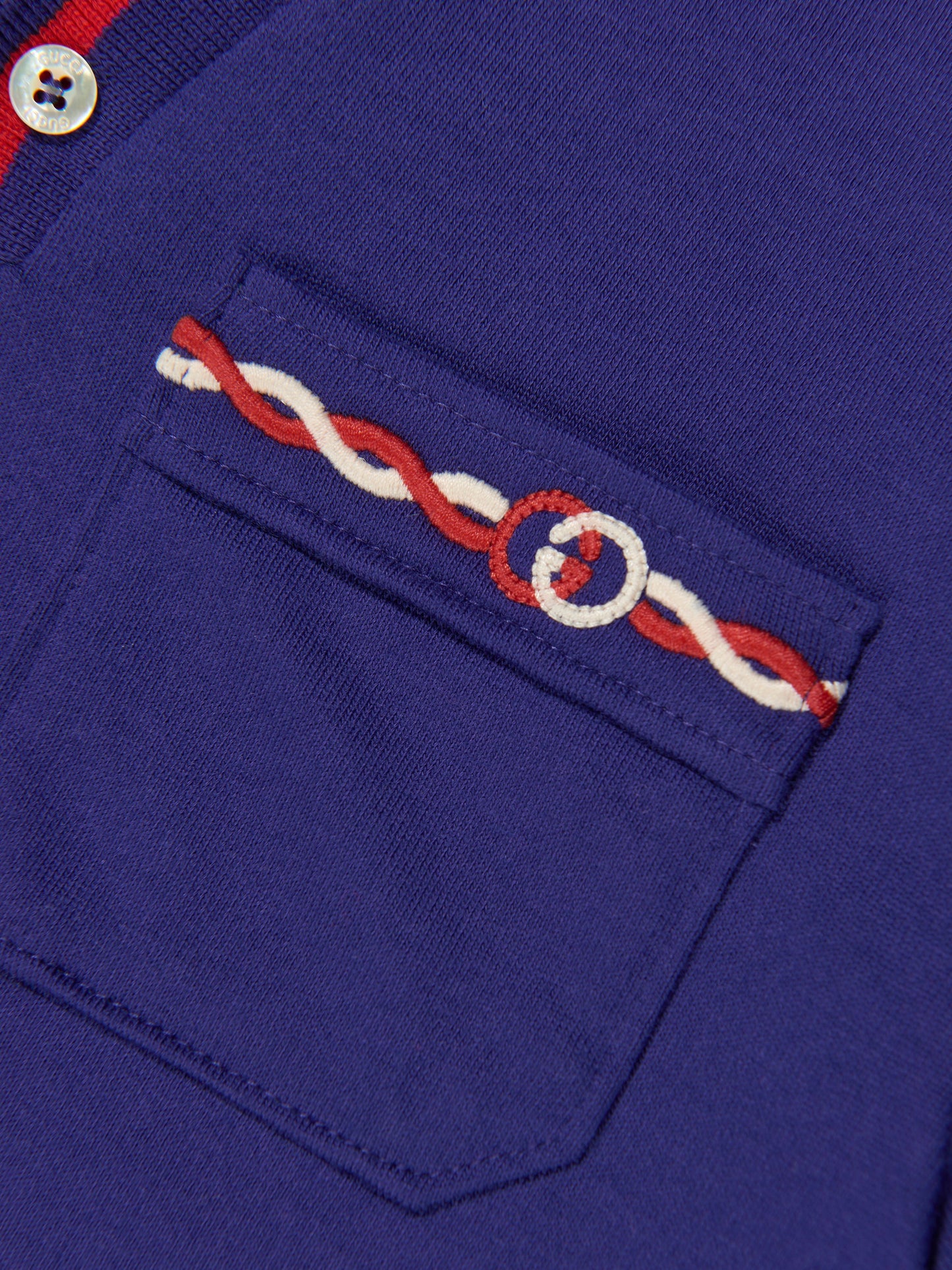 男童海军蓝口袋 Polo 衫