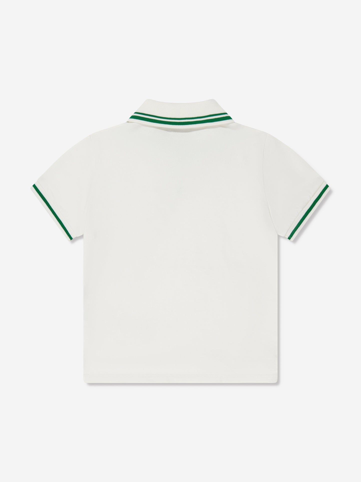 男童白色口袋 Polo 衫