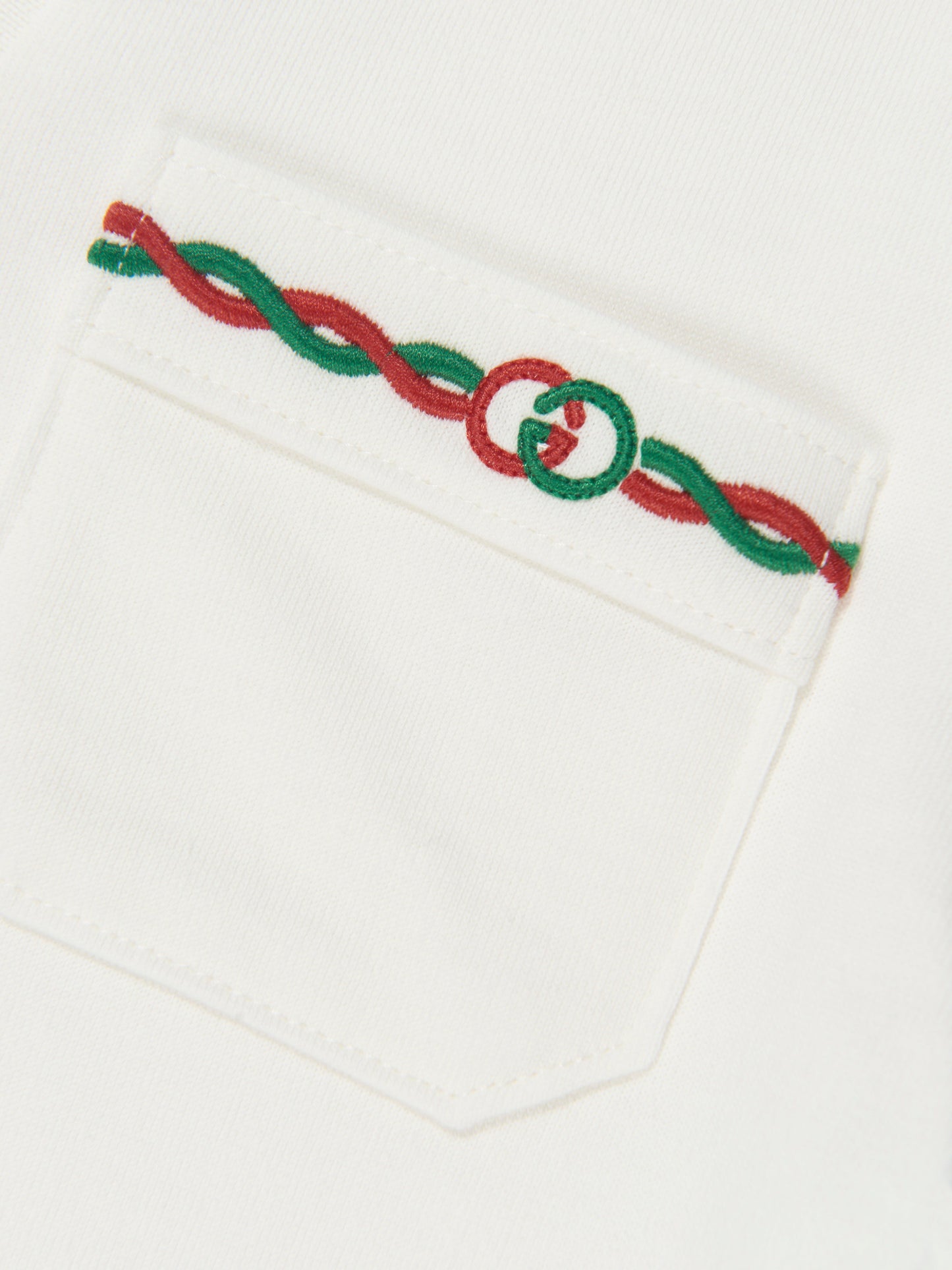 男童白色口袋 Polo 衫