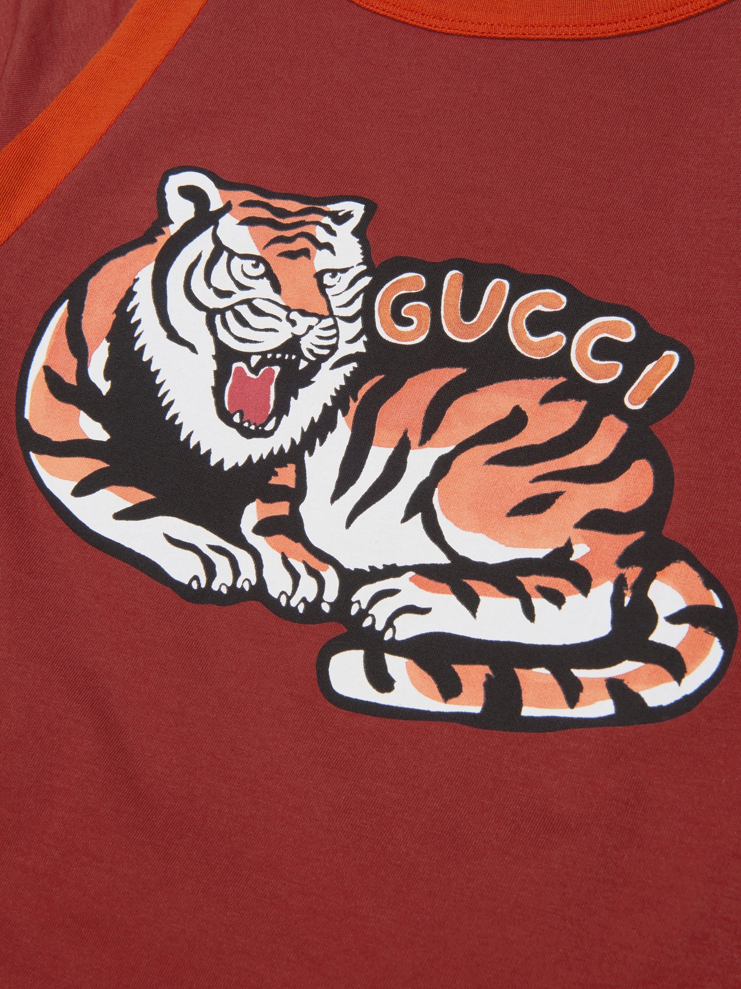 男孩红色老虎 T 恤