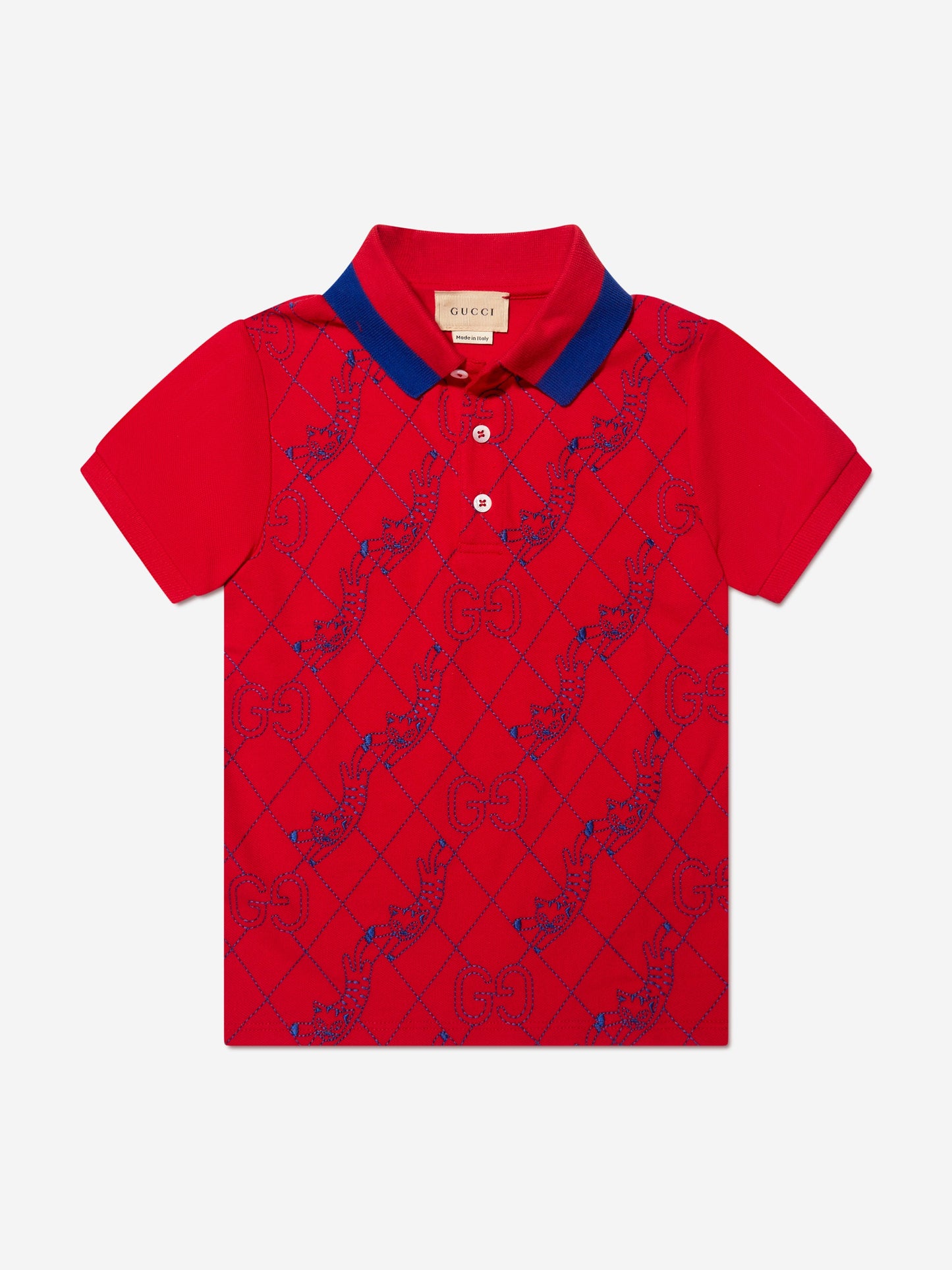 男童红色徽标 Polo 衫