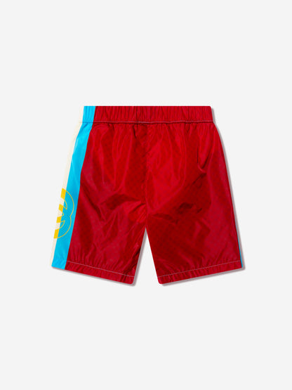 男童蓝色品牌泳裤