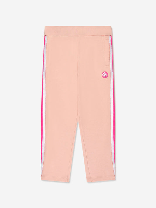 米色 Guess 女童徽标慢跑裤