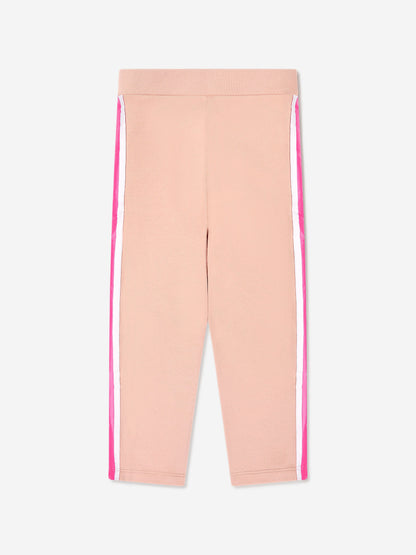 米色 Guess 女童徽标慢跑裤