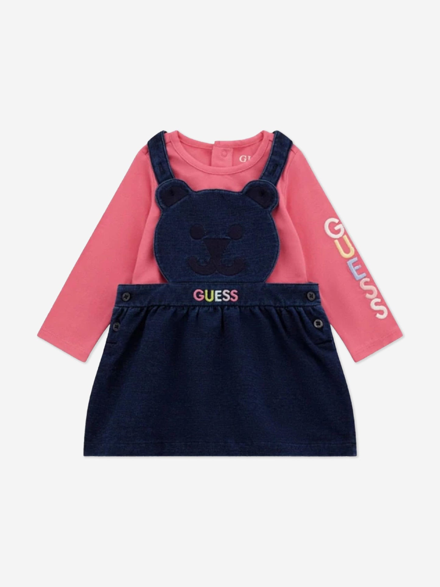 Guess 女婴连体衣和连裙套装（粉色）