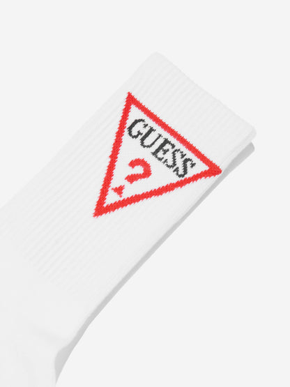 Guess Kids 白色徽标袜子