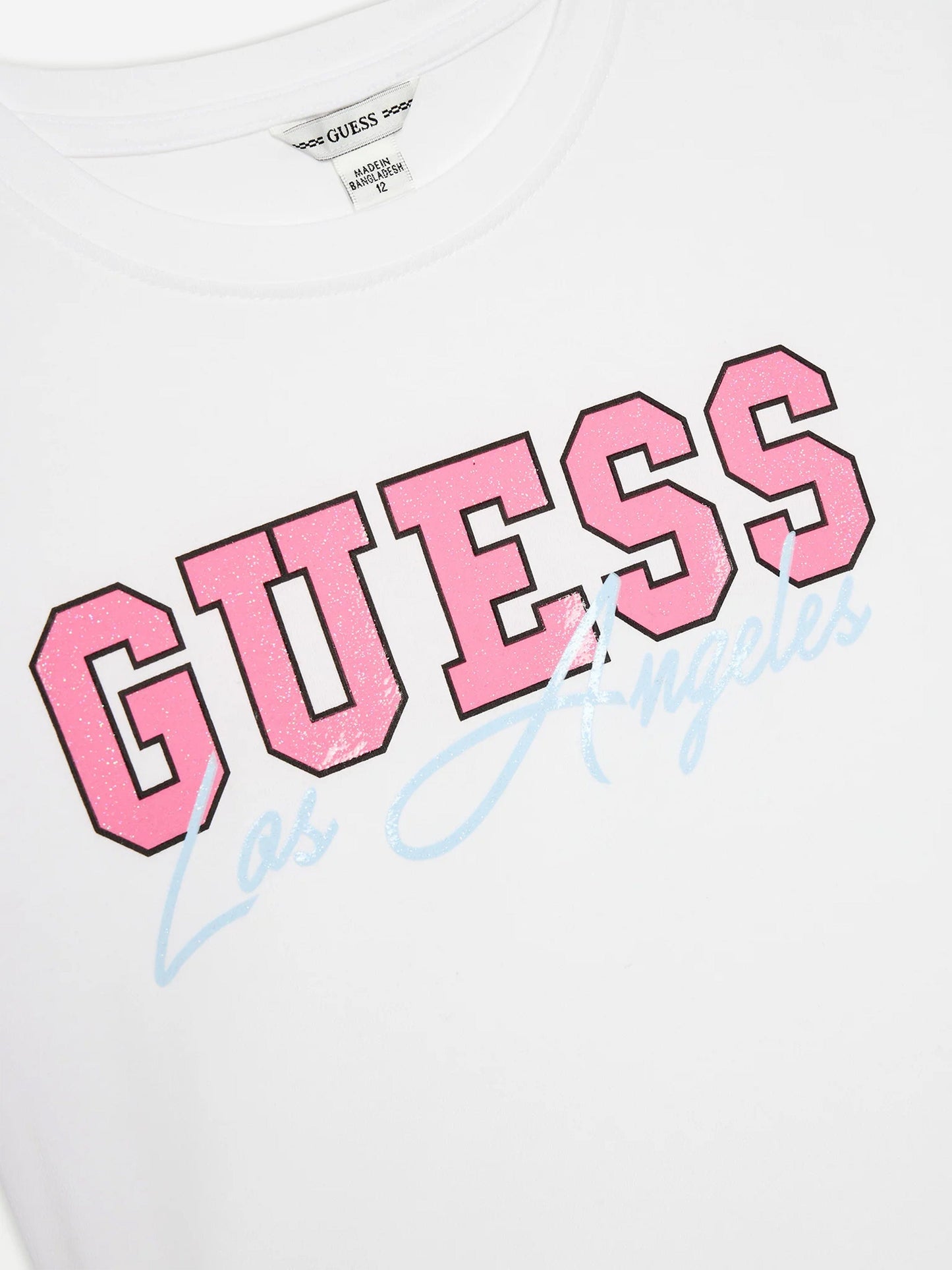 Guess 女童 T 恤和短裙套装（白色）