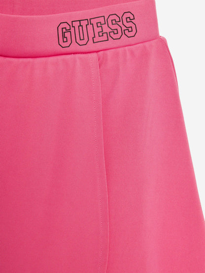 Guess 女童 T 恤和短裙套装（白色）
