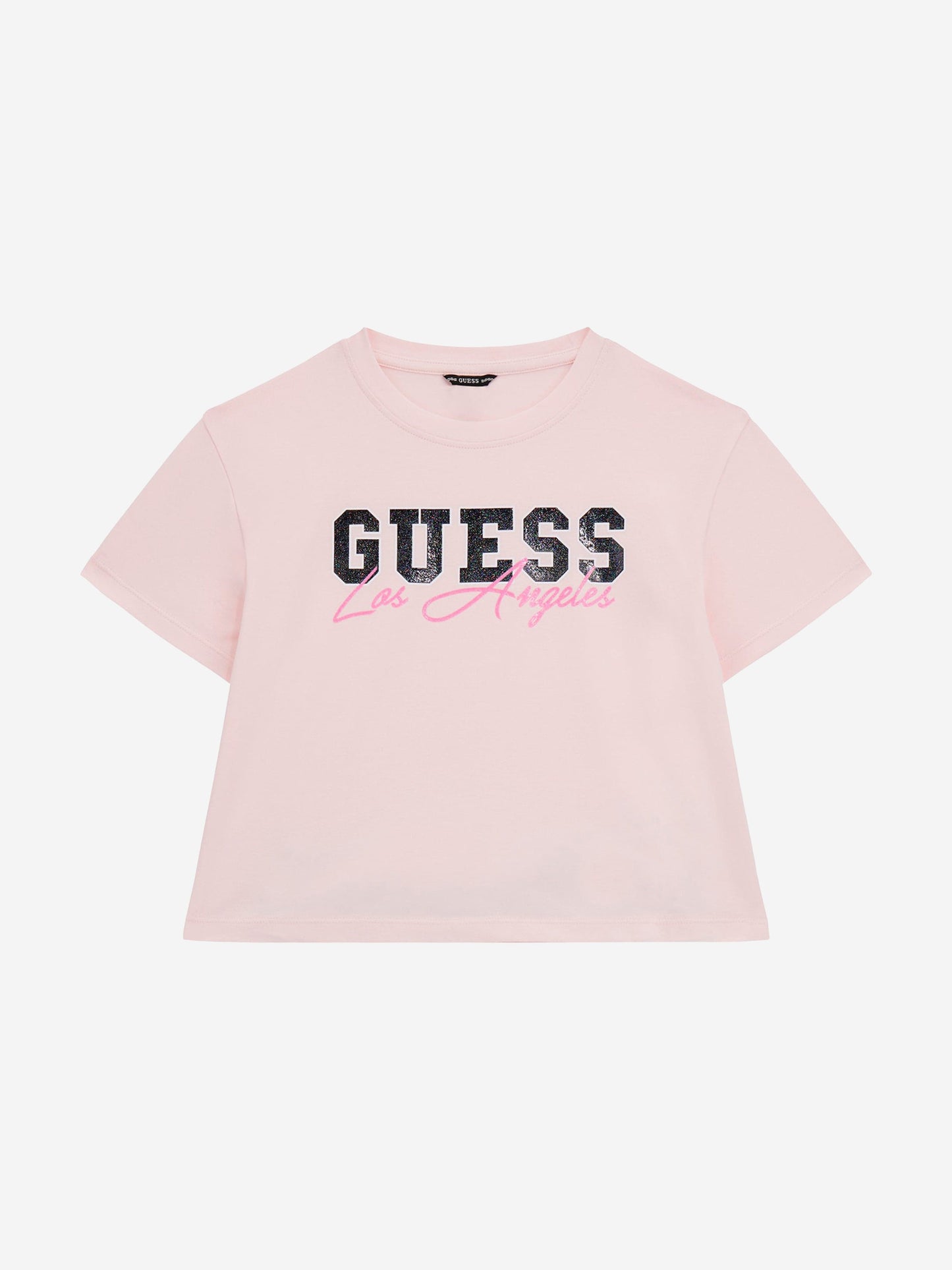Guess 女童 T 恤和短裙套装（粉色）