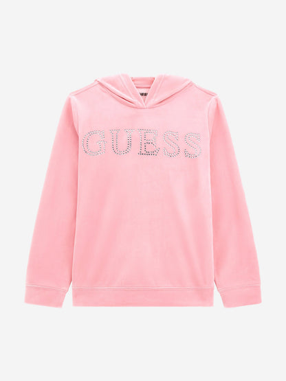 Guess Girls 徽标连帽衫（粉色）