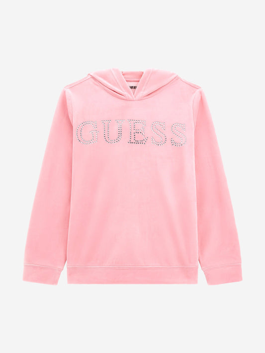 Guess Girls 徽标连帽衫（粉色）