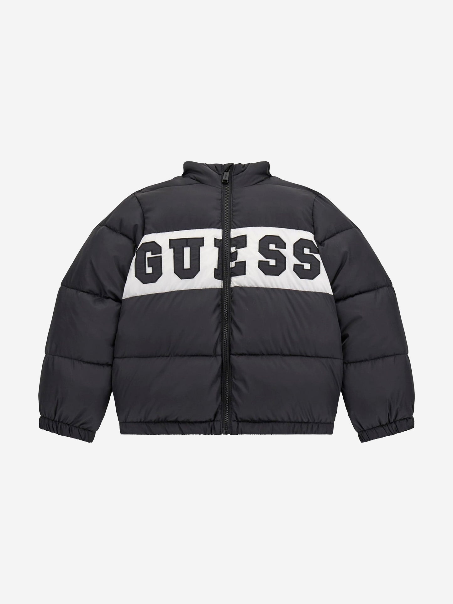 Guess 男童连帽羽绒夹克（黑色）